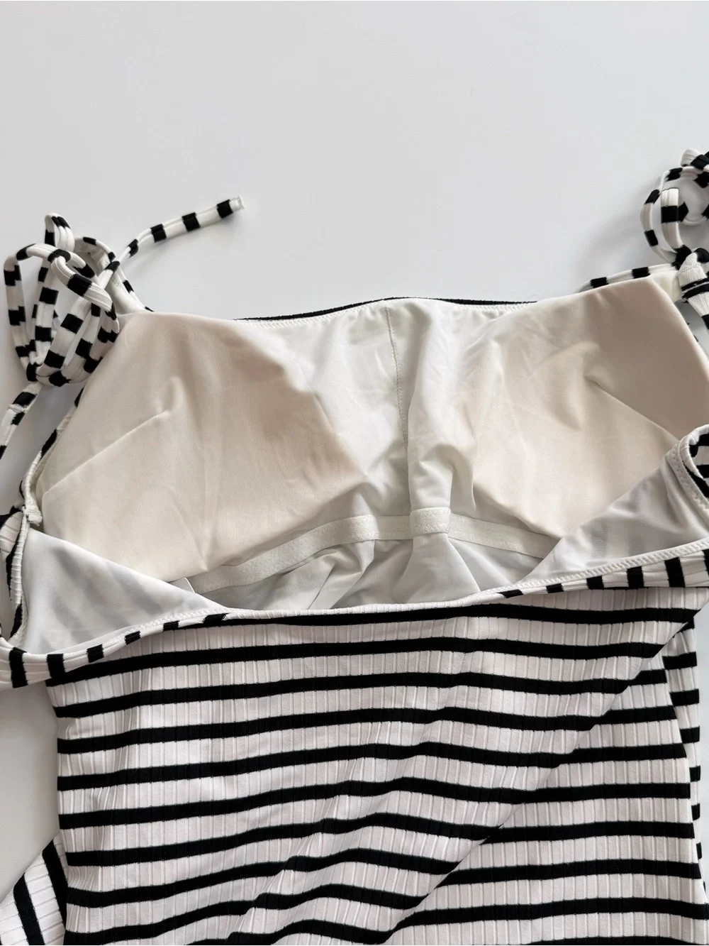 & Other Stories ribbed striped swimsuit size 8 NWT